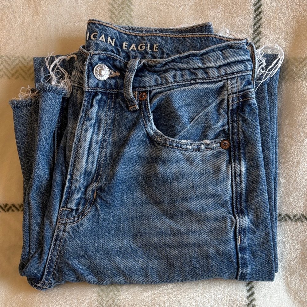 American Eagle Outfitters Wide Leg Blue Jeans